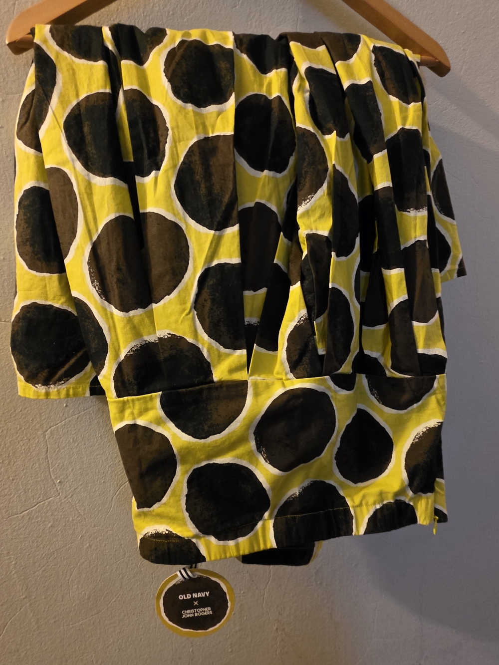 Christopher John Rodgers x Old Navy Yellow and Black Polka Dot Skirt